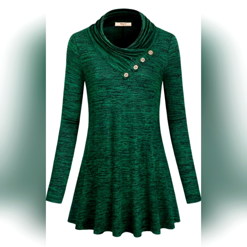 NWT MIUSEY Green 3x Tunic Top